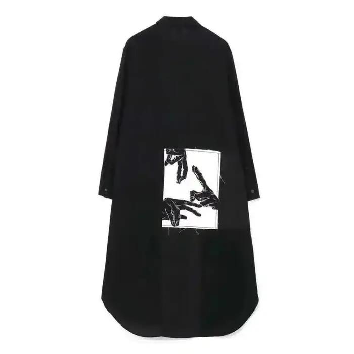 HKSH printemps automne nouveau homme marée Chic Yamamoto chemise foncée tissé à la main longueur moy