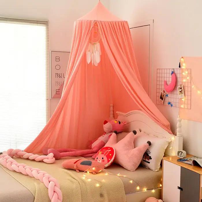 Moustiquaire pour Enfants, Rideau CPull pour Bébé, Décor de Lit, Tente de Face, Chambre de Princesse
