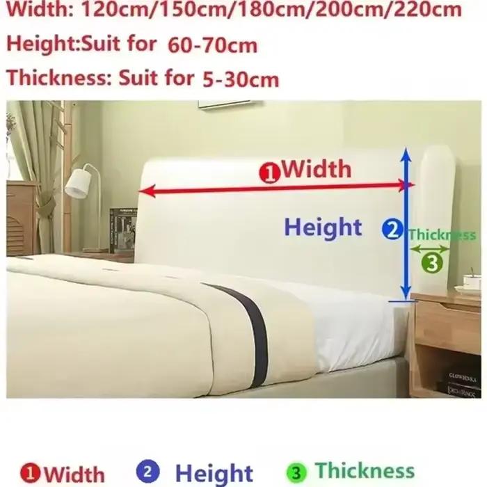 Housse de tête de lit en velours super doux pour protéger et embellir votre sommier et matelas à dormir confortablement toute l'année