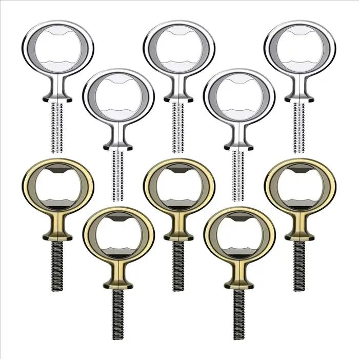 Ouvre-bouteille de bière plat en acier inoxydable, kit de bricolage vierge, matériel d'inserts, 10 p