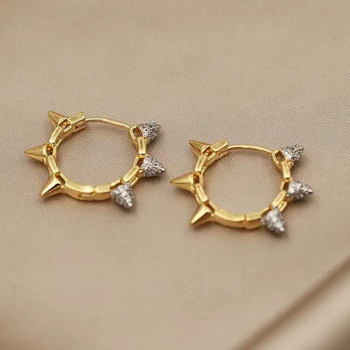 Boucles d'oreilles géométriques en cristal pour femmes, nouveau Design de vue, marque de mode, bijou
