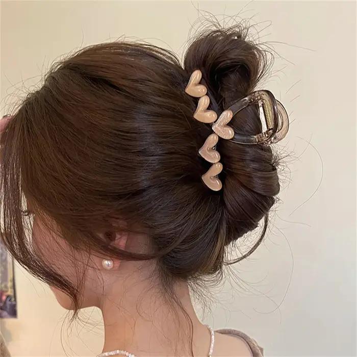 Pince à cheveux en forme de cœur pour femmes, pince à cheveux élégante en forme de requin, accessoir