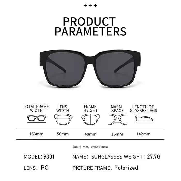 Lunettes de soleil polarisées pour hommes et femmes, verres de Prescription pour myopie, Vintage, vo