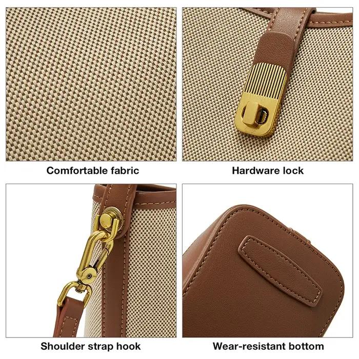 FOXER 2026 Nouveau Sac à Main Femme en Cuir PVC, Sac Seau Élégant, Sac à Bandoulière Tendance, Luxe