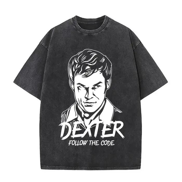 Dexter Morgan Harry's Code Vintage lavé T-shirts hommes femmes vêtements décontracté surdimensionné