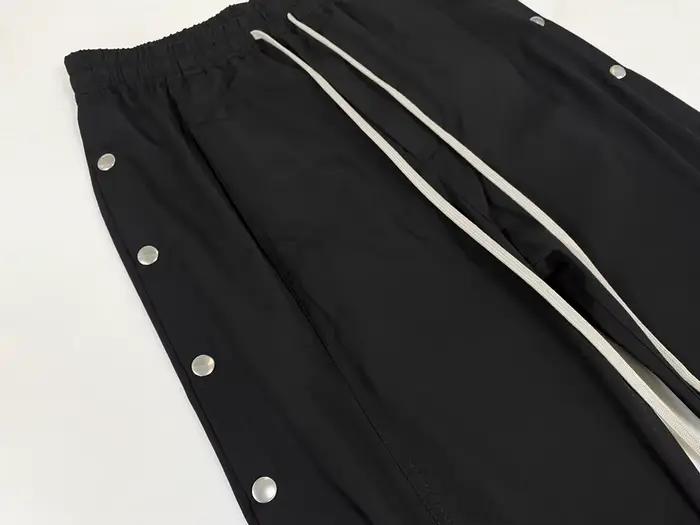 Viser de survêtement gothiques à boutons pour hommes, pull haut, pantalons monochromes, vêtements hi