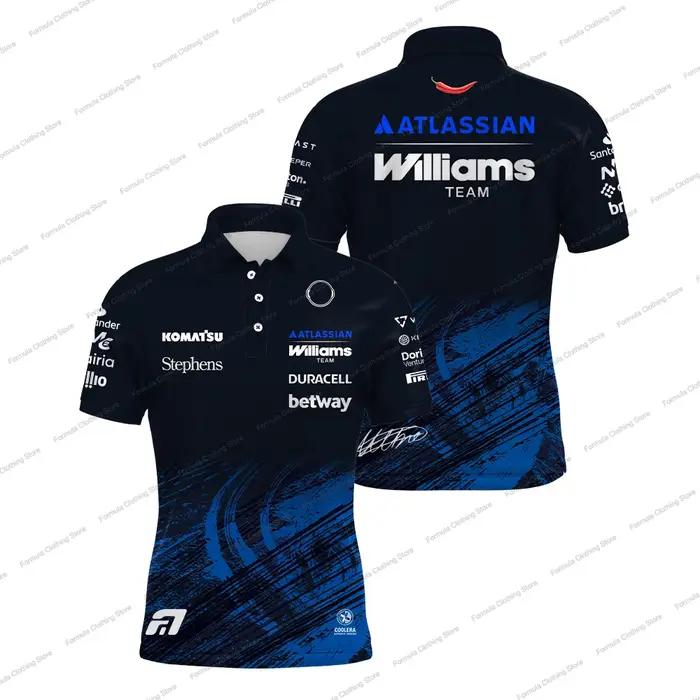 Nouveau Polo Williams Racing 2026 Carlos Sainz 55 Alex Albon 23 T-shirt de Sport Extérieur à Séchage