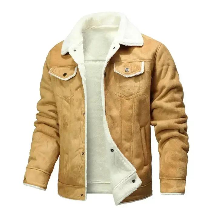 Hommes vêtements de haute qualité mâle épaissir veste en cuir hommes veste chaude jeunesse mode mant