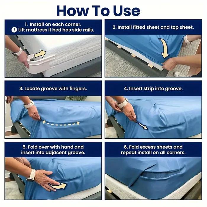 Supports de draps lourds antidérapants pour une meilleure qualité de sommeil adaptés à tous les types de matelas occasions spéciales