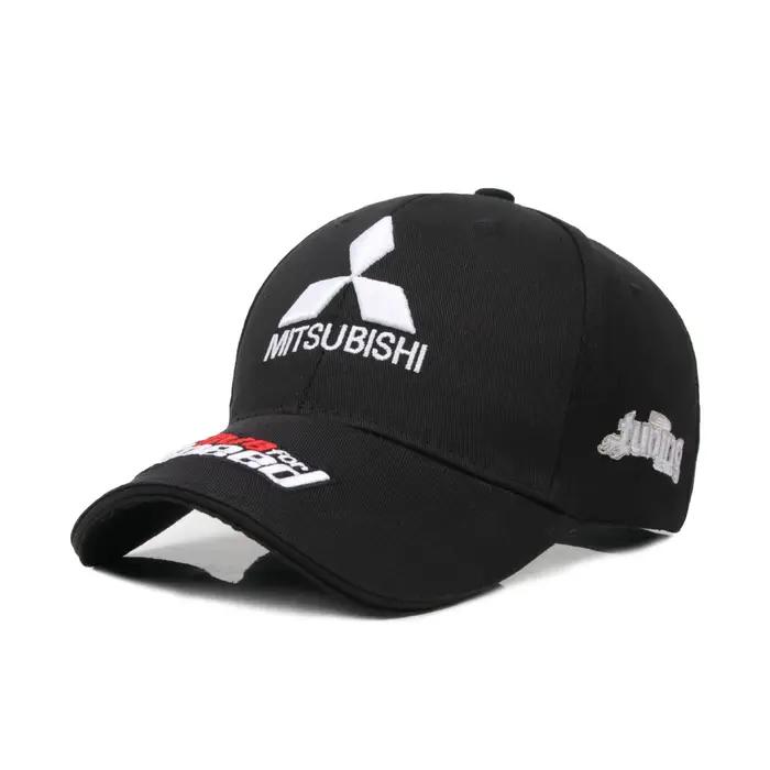 Casquette de baseball noire thème Mitsubishi Racing, casquette commémorative avec logo de voiture, p