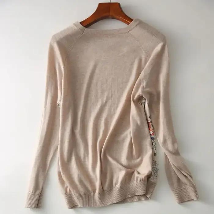 Pull tricoté à manches longues et col rond pour femme, haut élégant et assorti avec tout, nouvelle m