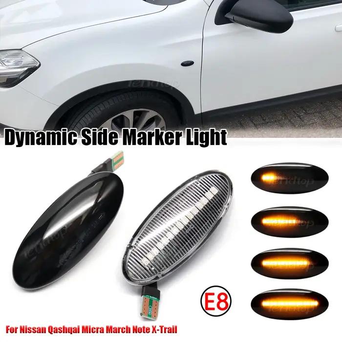 Marqueur latéral dynamique à LED pour Nissan, répéteur de clignotant, Qashqai J10 X-trail T31 Cube J