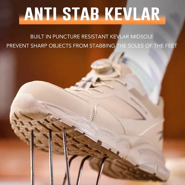 Chaussures de travail respirantes pour hommes et femmes, chaussures de sécurité anti-écrasement et a