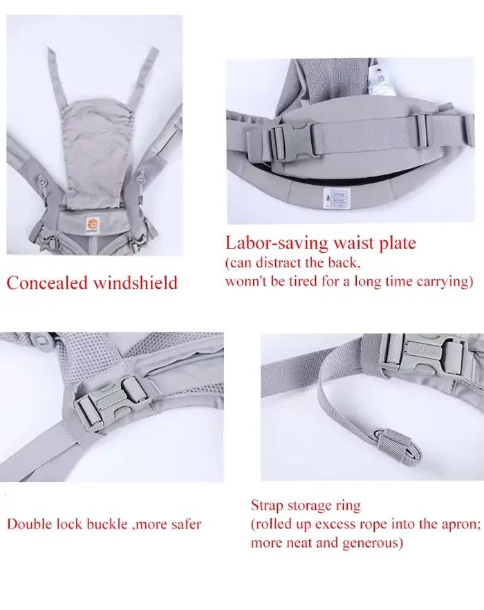 Sac à dos ergonomique Egobaby Omni Baby Electrolux - Respirant en coton avec ceinture et bretelles ajustables