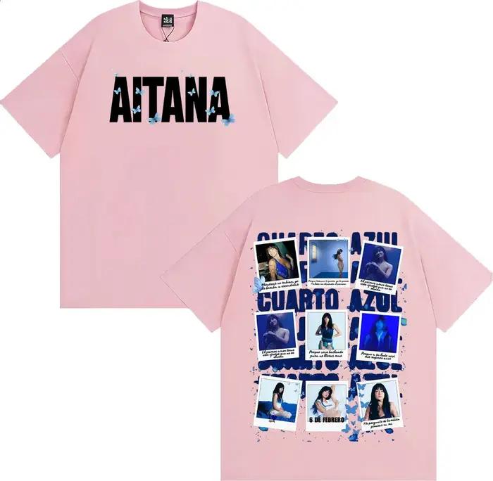 Chanteur Aitana Cuarto Azul Album 2025 couverture graphique T-shirts hommes femmes Harajuku esthétiq