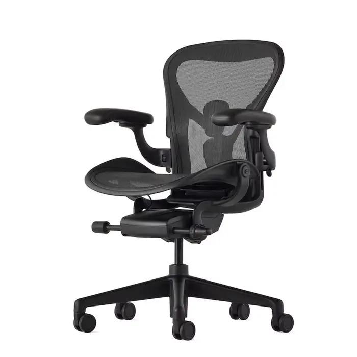 Coussinets de bras en vinyle pour Herman Miller Remasteres Aeron, chaise de bureau et de maison, Gra