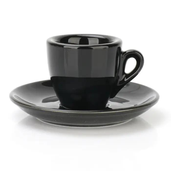 Tasse à expresso en porcelaine de 50ml, avec soucoupe et cuillère, tasse de 9mm d'épaisseur de paroi