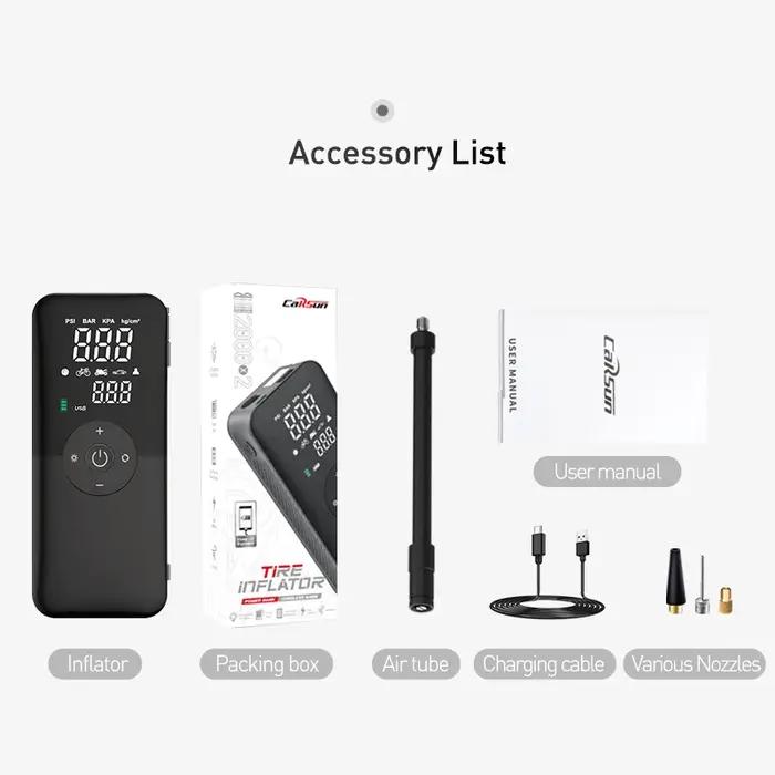CARSUN pompe à Air Rechargeable gonfleur de pneu compresseur Portable numérique sans fil gonfleur de
