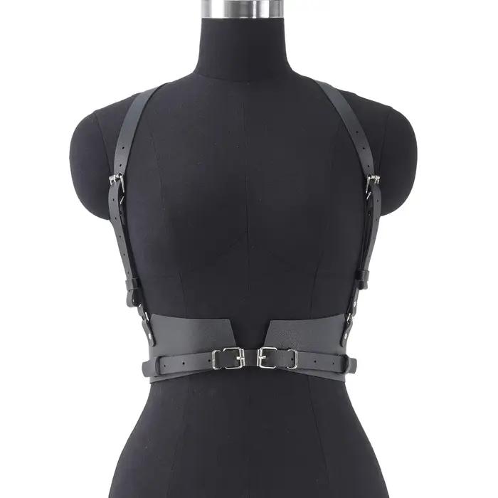 Ceinture décorative Punk pour femmes, Style de rue, ceinture à bretelles réglable, harnais Corset, a