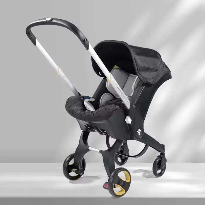 Poussette bébé, siège auto, landau léger pour nouveau-né, bidirectionnel, pliable facilement, 3 en 1