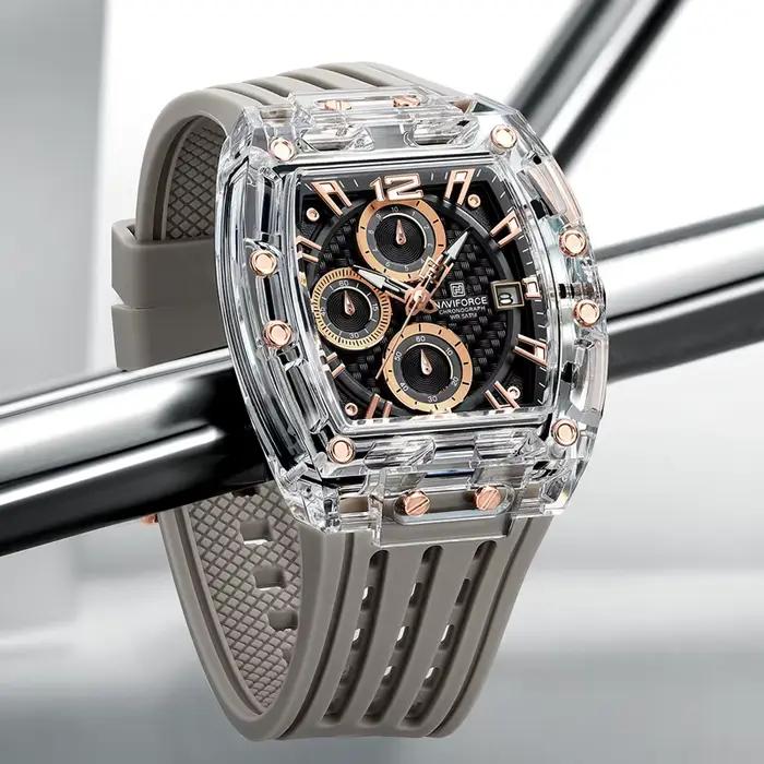 Nouveau NAVIFORCE hommes montres multifonctions à Quartz mode sport chronographe 5ATM étanche bracel