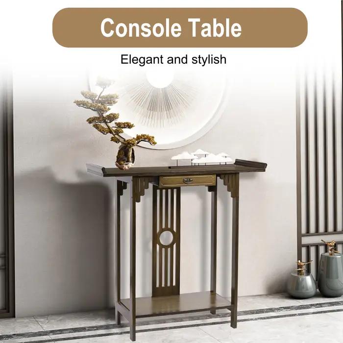Table console d'entrée de canapé rustique, table d'appoint, salon, entrée de couloir, 32 po