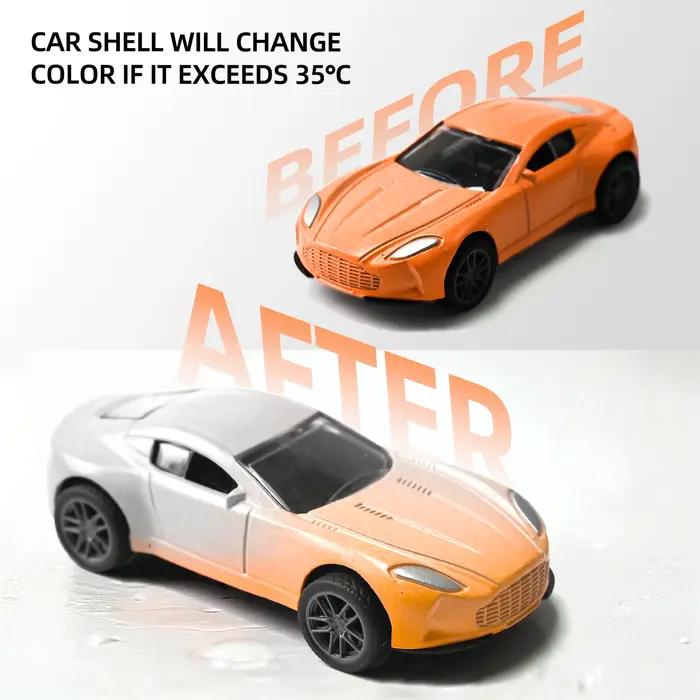 Mini voiture magique en alliage à changement de couleur d'eau et de température 1:64, modèle de cour