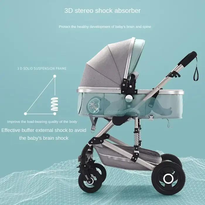 3in1 bébé poussette haute paysage bébé landau portable bébé poussette multifonctionnel nouveau-né la