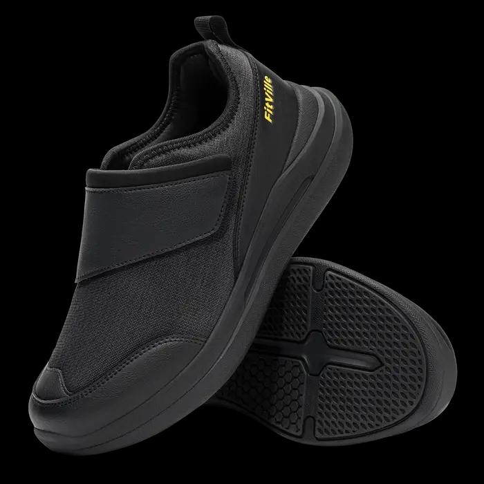 Fitville – chaussures pour diabétiques pour hommes, chaussures de marche larges, antidérapantes, fac