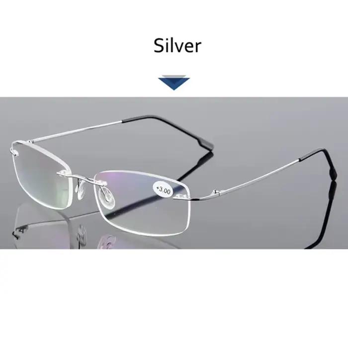 May Flower-Lunettes de lecture sans monture en titane pour hommes et femmes, blocage de la lumière b