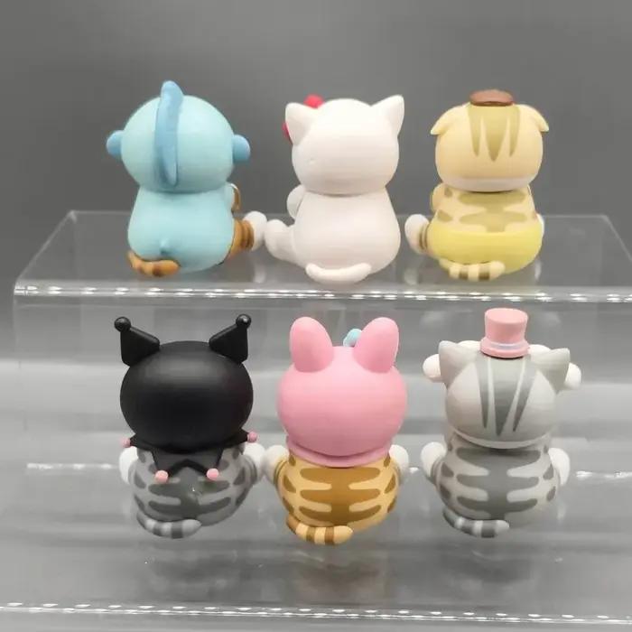 Mofusand Kitten X Kt Cat Cross-Dressing Sitting Posture Blind Box Multiple Styles Cute Doll Desktop