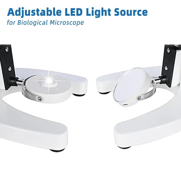 EYSDON-Source de lumière LED réglable pour microscopes Seattle, lampe d'éclairage, miroir