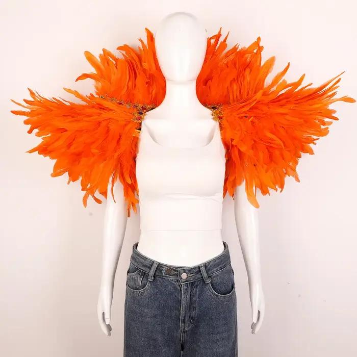 Plume châle Halloween carnaval Costume piste Performance balle gilet écharpe cape fête châle Cosplay