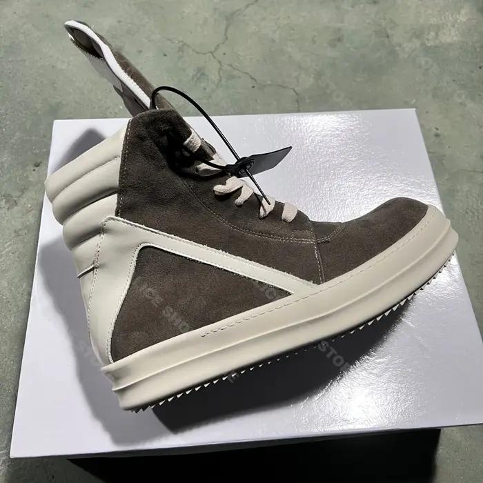 Marque décontracté hommes chaussure haut femmes Sneaker qualité marron Geobasket vache daim fermetur