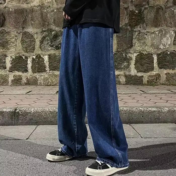 Jean ample pour hommes, Streetwear, Style coréen, mode, ample, droit, jambes larges, vêtements de ma