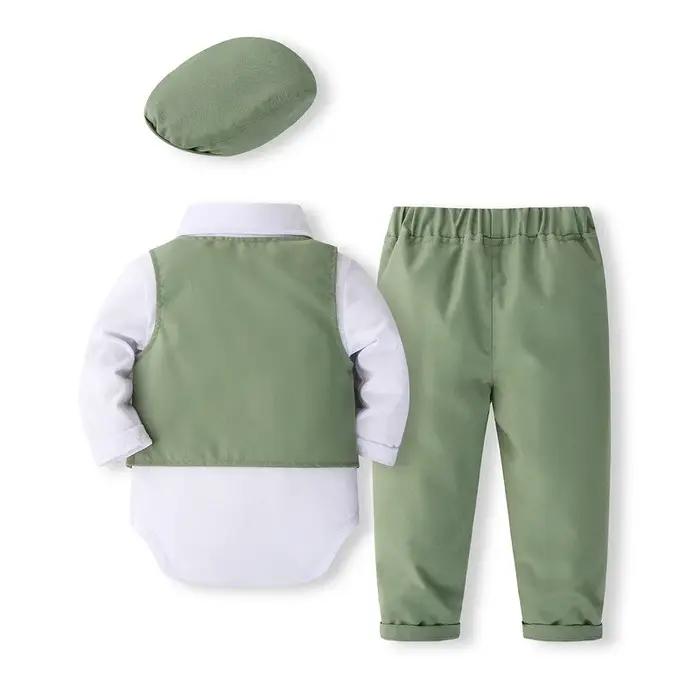 5 pièces ensembles printemps automne nouveau-né garçon vêtements mode coréenne Gentleman body + gile