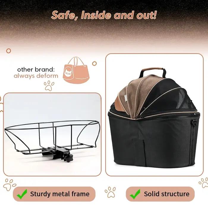 Panier de vélo arrière rembourré confortable pour chien, panier de siège de banlieue pour animaux de