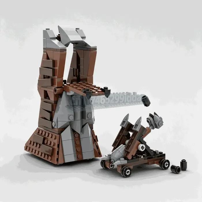 227 Pièces Modèle de Catapulte Médiévale, Machine de Siège, Puzzle Personnalisé, Blocs de Constructi