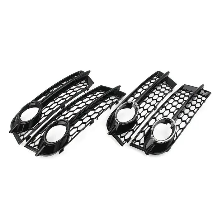 1 paire de calandre de phare antibrouillard de voiture noir brillant pour Audi TT 8J 2006 – 2014, co