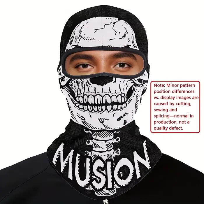 Musion cagoule masque coupe-vent anti-poussière rue drôle squelette personnalisé moto ski pêche Spor