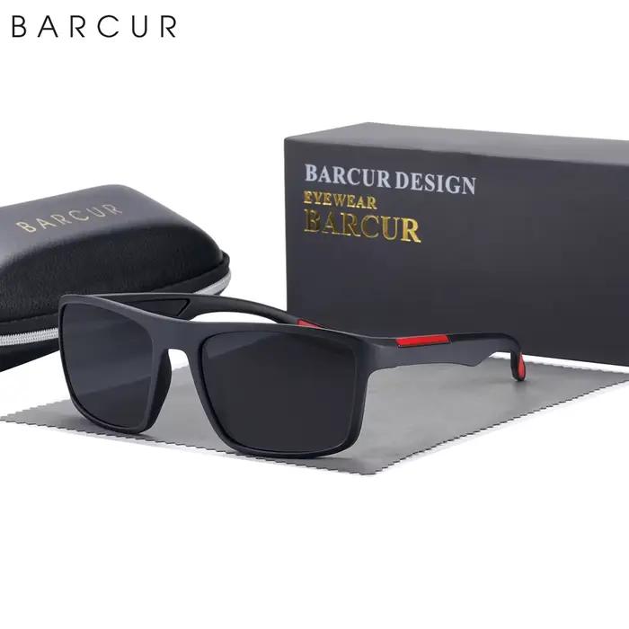 BARCUR TR90 hommes lunettes de soleil polarisées ultralégères sport lunettes de soleil pour femmes l