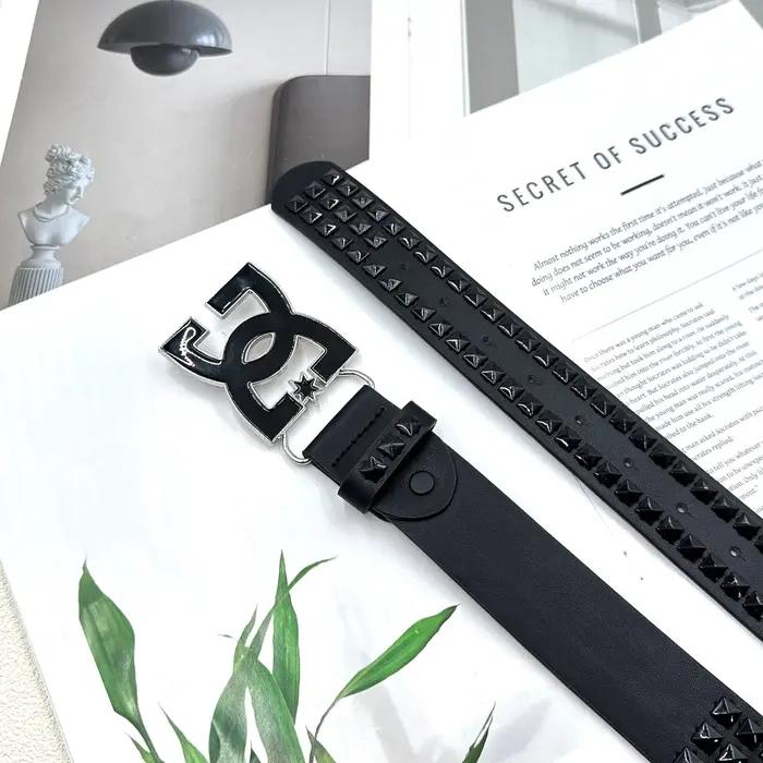 Ceinture de luxe punk 2026 pour femmes et hommes – Style Y2K, design clouté, boucle métallique de ha