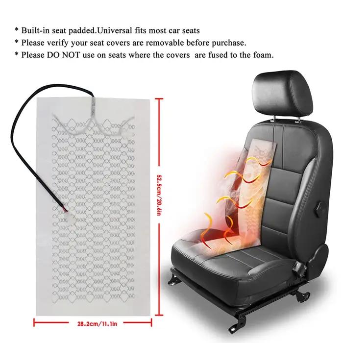 Kit de chauffage de siège de voiture adapté aux 2 sièges 12V, coussinets chauffants universels en Fi
