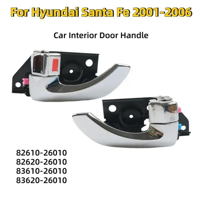 Poignée de porte intérieure pour Hyundai Santa Fe 2001-2006 élégante et robuste pour un intérieur de voiture moderne et sûr