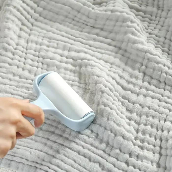Serviette de bain bébé 6 couches coton - Lange emmaillotage mousseline bulles 105x105cm