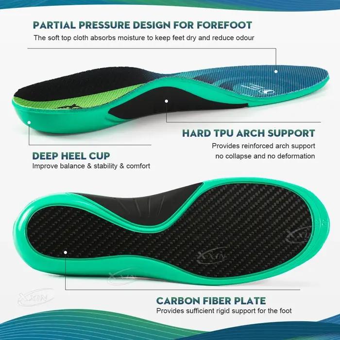 【Xxin】 semelle intérieure en Fiber de carbone orthopédique soutien de la voûte plantaire semelles in