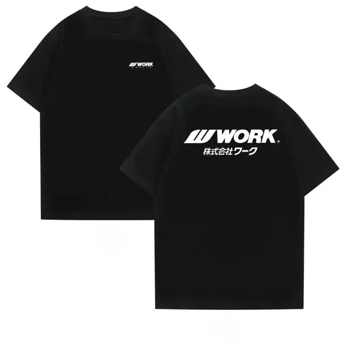 T-shirt homme 2026 NewSummer WORK à manches courtes, style classique, avec motif de sponsor de cours