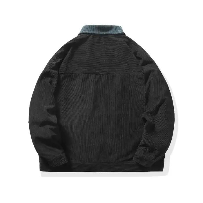 Manteau Homme Printemps Automne Couleur Contrastante Col Rabattu Veste Décontractée Ample Respirante
