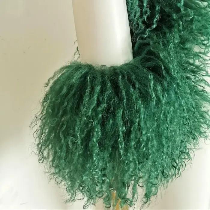 Manchettes en fourrure de mouton de Mongolie véritable détachables pour femmes, bracelet de poignet,
