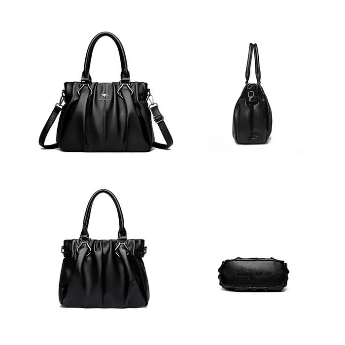 Sacs à main en cuir souple véritable pour femmes, sacs fourre-tout décontractés, sacs à main de créa